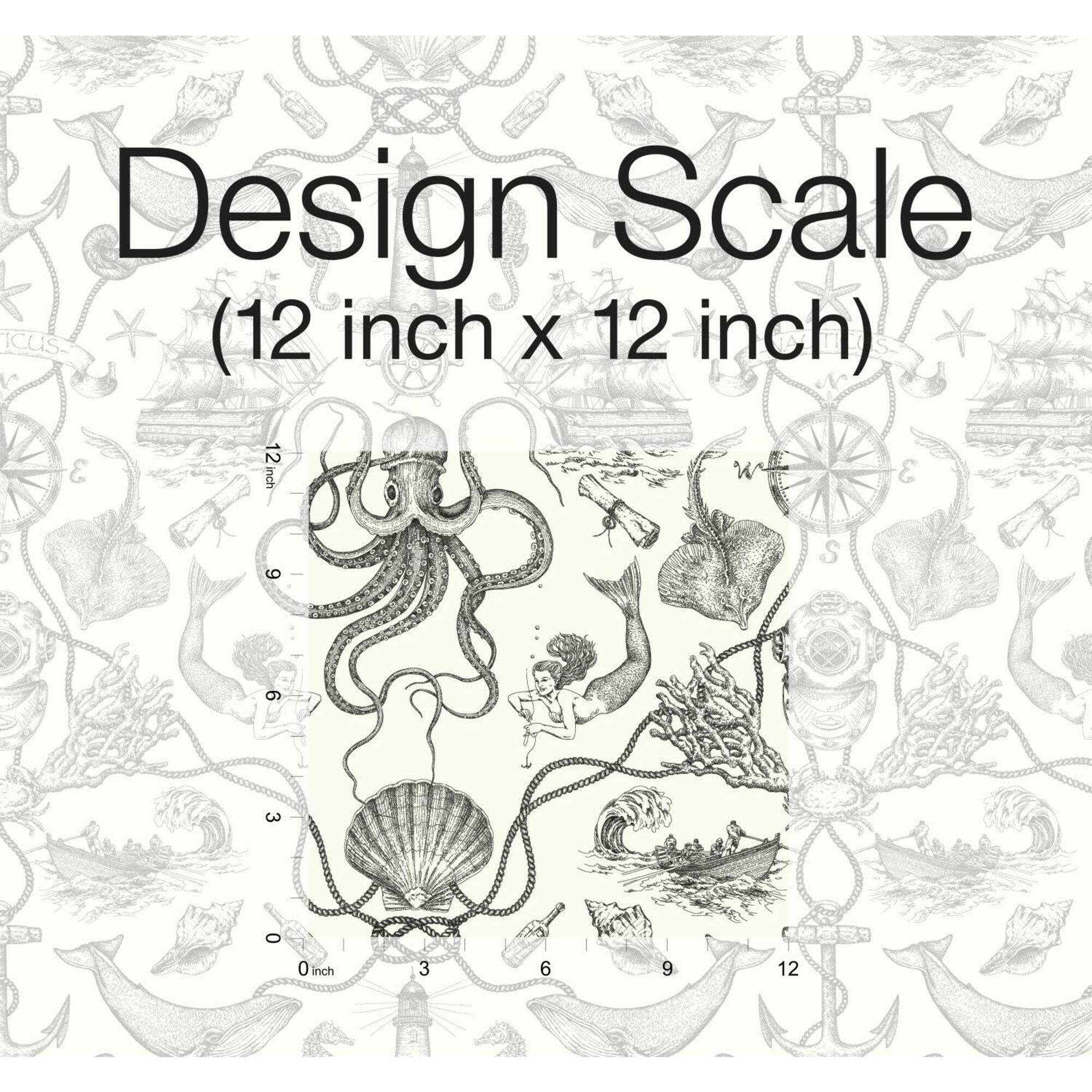 RoomMates Deep Sea Toile Peel & Stick Wallpaper